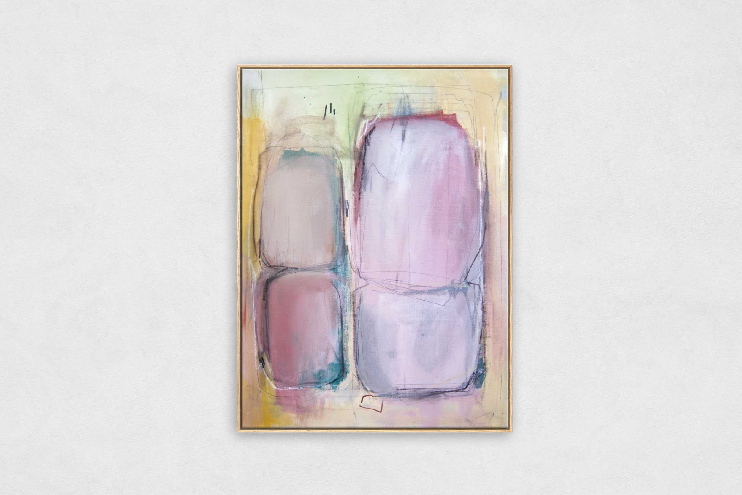 The Pink Composition with Outlines